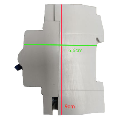 Measurement tape with red and green lines and text on a white background