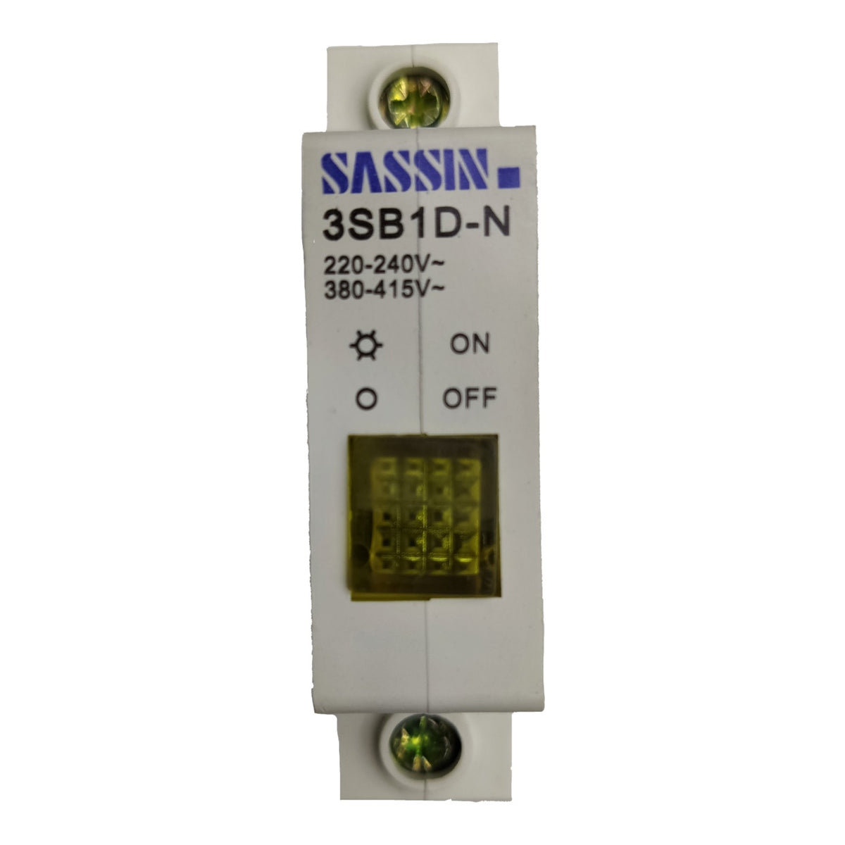 Sassin Indicator Lamp 220V Yellow DIN Rail Type Electx Electrical Supply