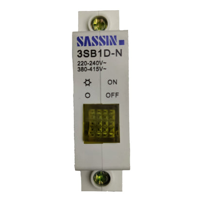 Sassin Indicator Lamp 220V Yellow DIN Rail Type Electx Electrical Supply
