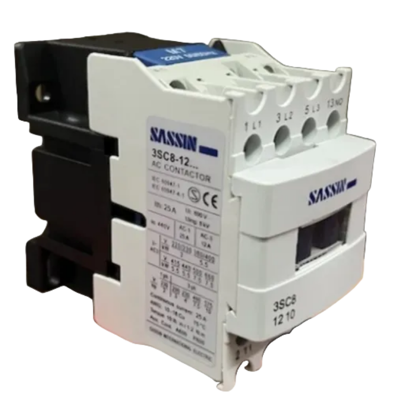 Sassin Magnetic Contactor 12A 3P 1NO Auxiliary Contact 50/60Hz 220V 3SC8-1210