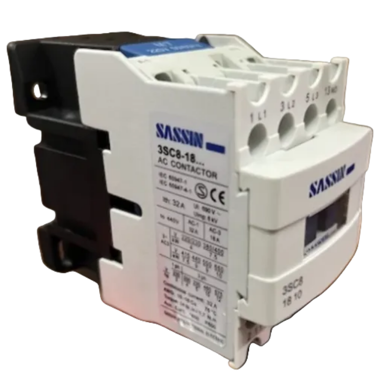 Sassin Magnetic Contactor 18A 3P 1NO Auxiliary Contact 50/60Hz 220V 3SC8-1810