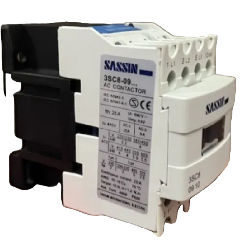 Sassin Magnetic Contactor 9A 3P 1NO Auxiliary Contact 50/60Hz 220V 3SC8-0910