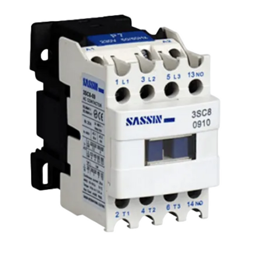 Sassin Magnetic Contactor 9A 3P 1NO Auxiliary Contact 50/60Hz 220V 3SC8-0910