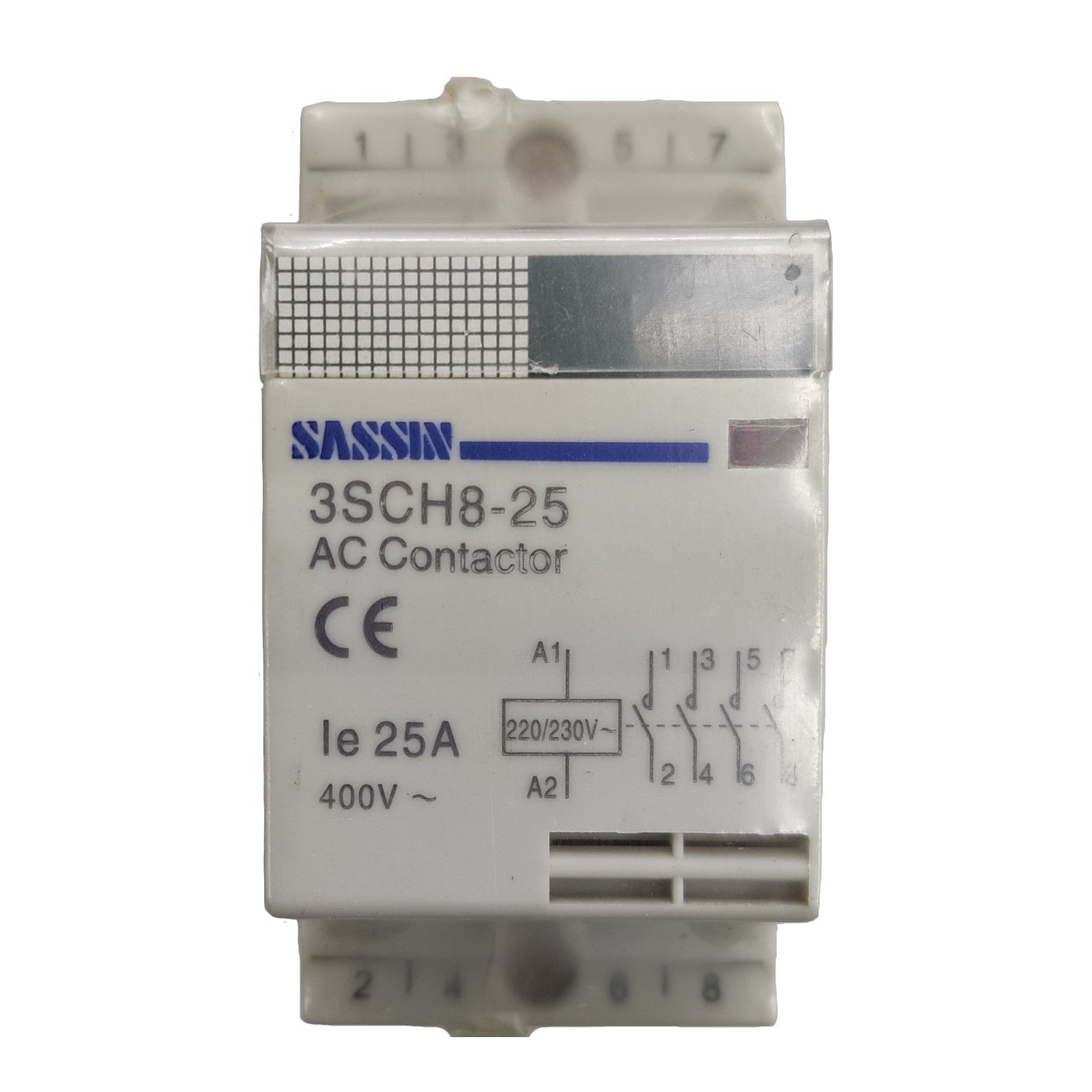 Sassin 3SCH8-25 AC Contactor on a white background
