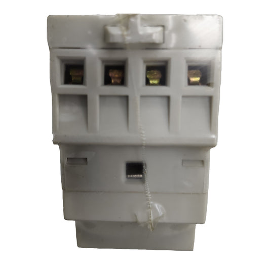 White electronic component with multiple connectors on a white background
