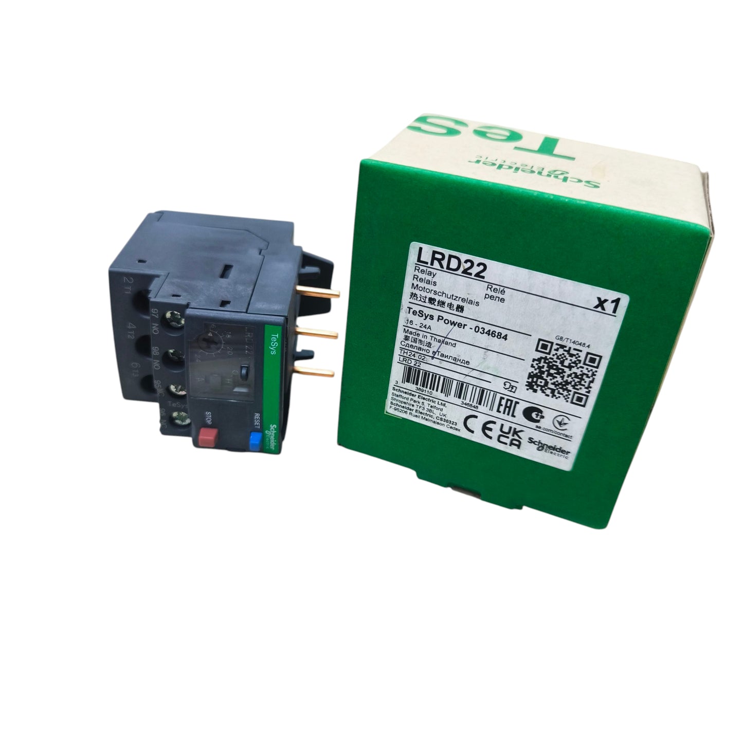 Schneider Thermal Overload Relay 16-24A Overload Relay LRD22