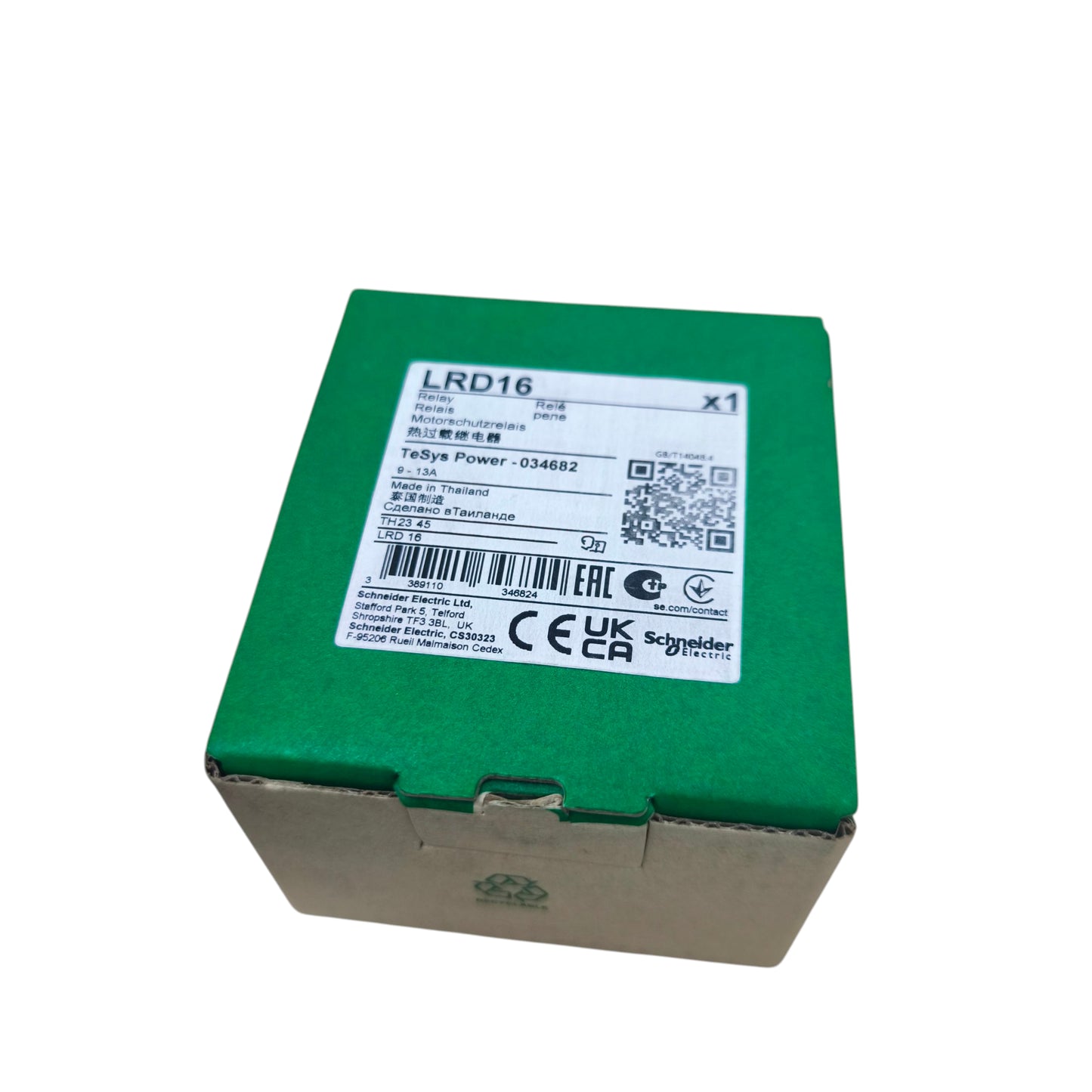 Schneider Thermal Overload Relay 9-3A Overload Relay TeSys LRD16
