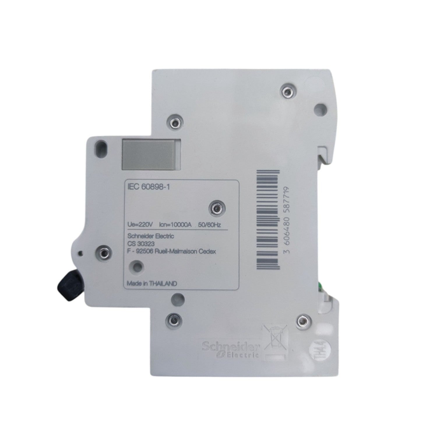 Electrical breaker panel with Schneider Electric branding on a white background