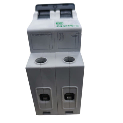 Electrical breaker switch on a white background