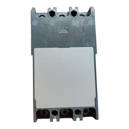 A gray industrial electrical contactor or relay component with a large silver metal plate on the front, photographed against a plain white background.