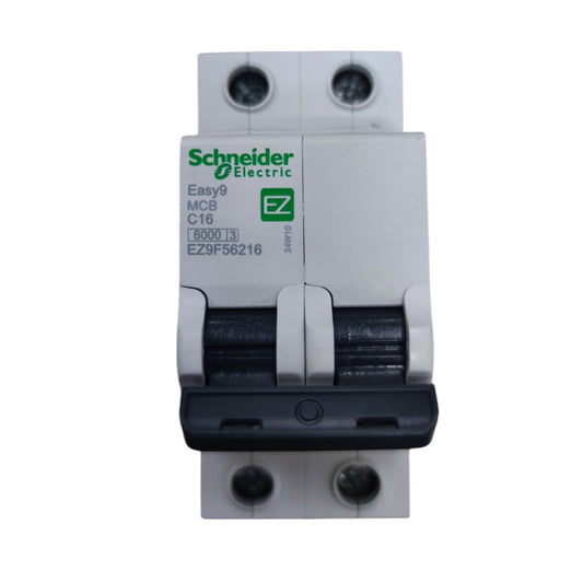 Schneider Electric circuit breaker on a white background