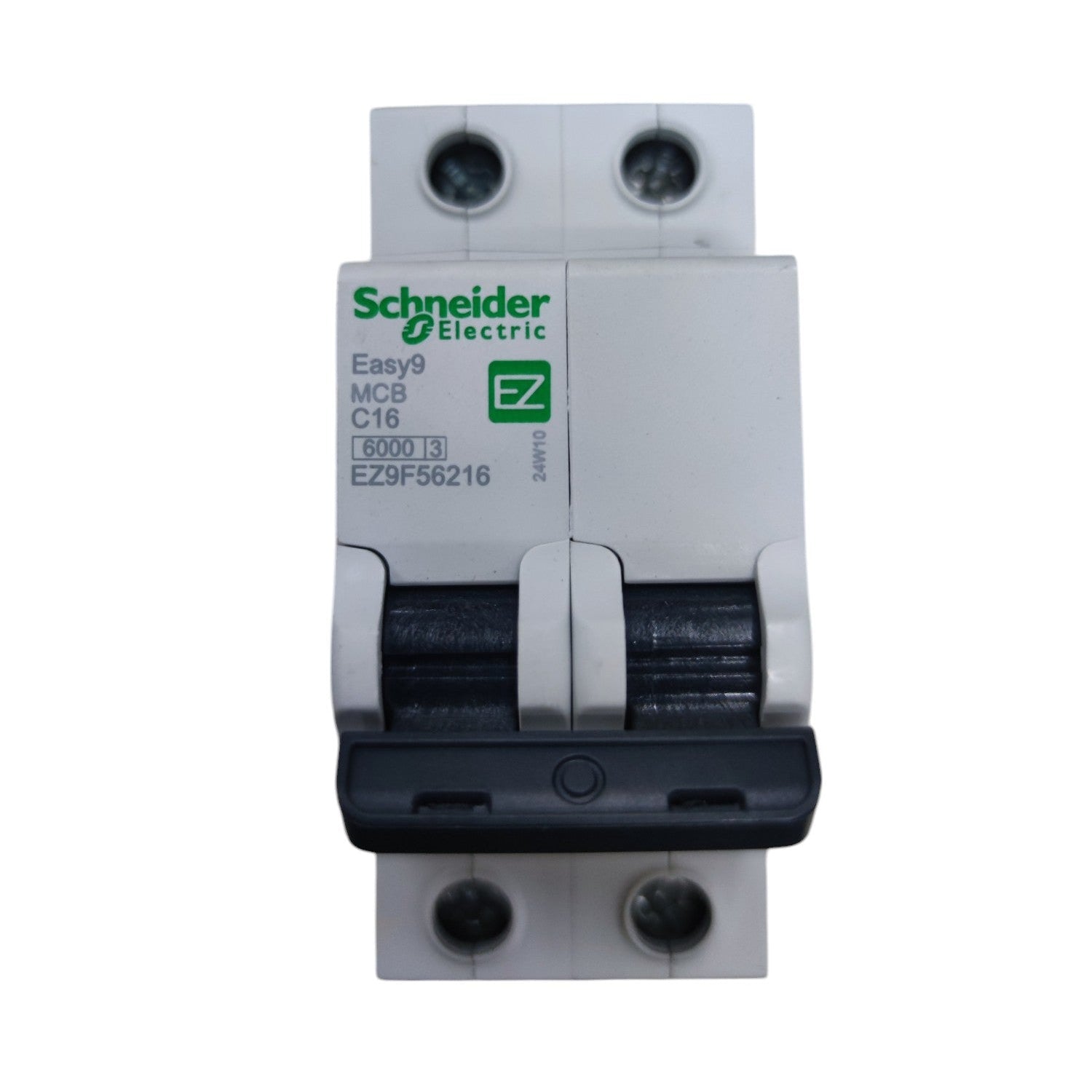 Schneider Electric circuit breaker on a white background