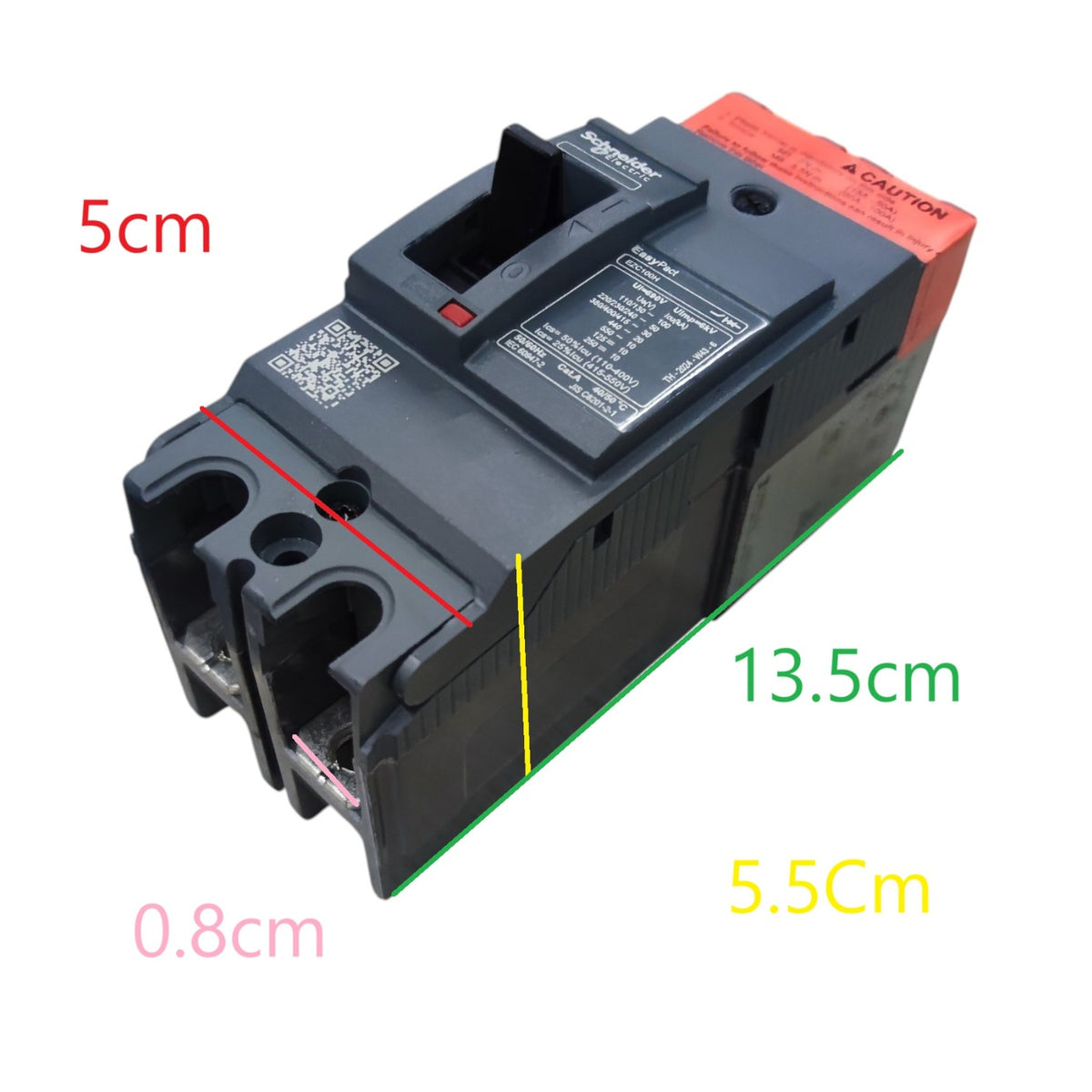 Schneider 20A 2 Pole Breaker Industrial Easy Pact Single Phase Industrial Circuit Breaker 25KAIC 250V MCCB EZC100H2020 I Electx Electrical Supply