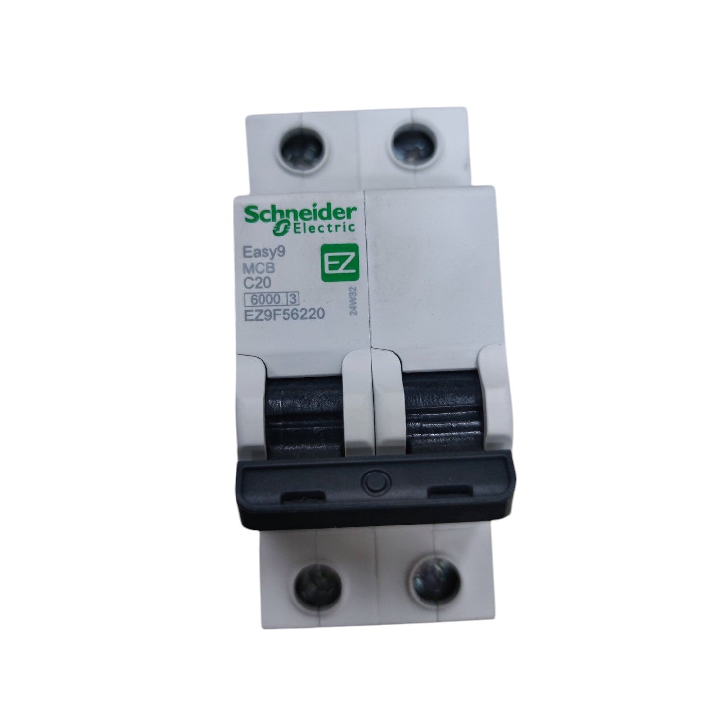 Schneider Electric circuit breaker on a white background