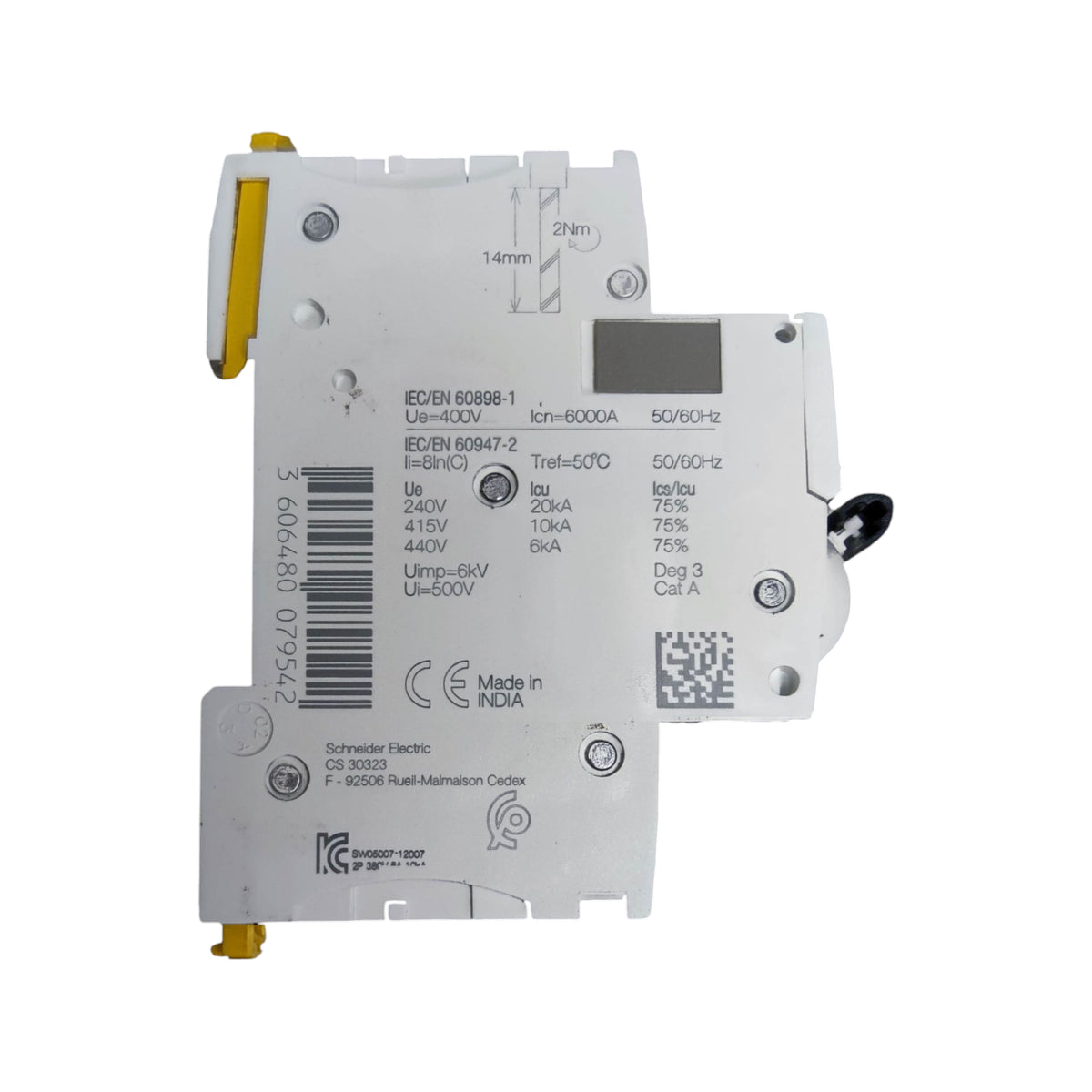 Schneider Miniature Circuit Breaker 20A 3 Pole with compact design for electrical safety solutions