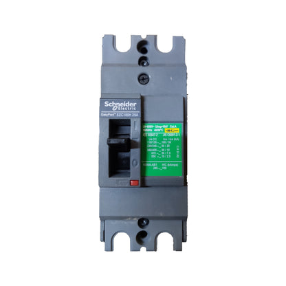 Schneider 25A 2 Pole Breaker Industrial Easy Pact Single Phase Industrial Circuit Breaker EZC100H2025 25KAIC 250V MCCB