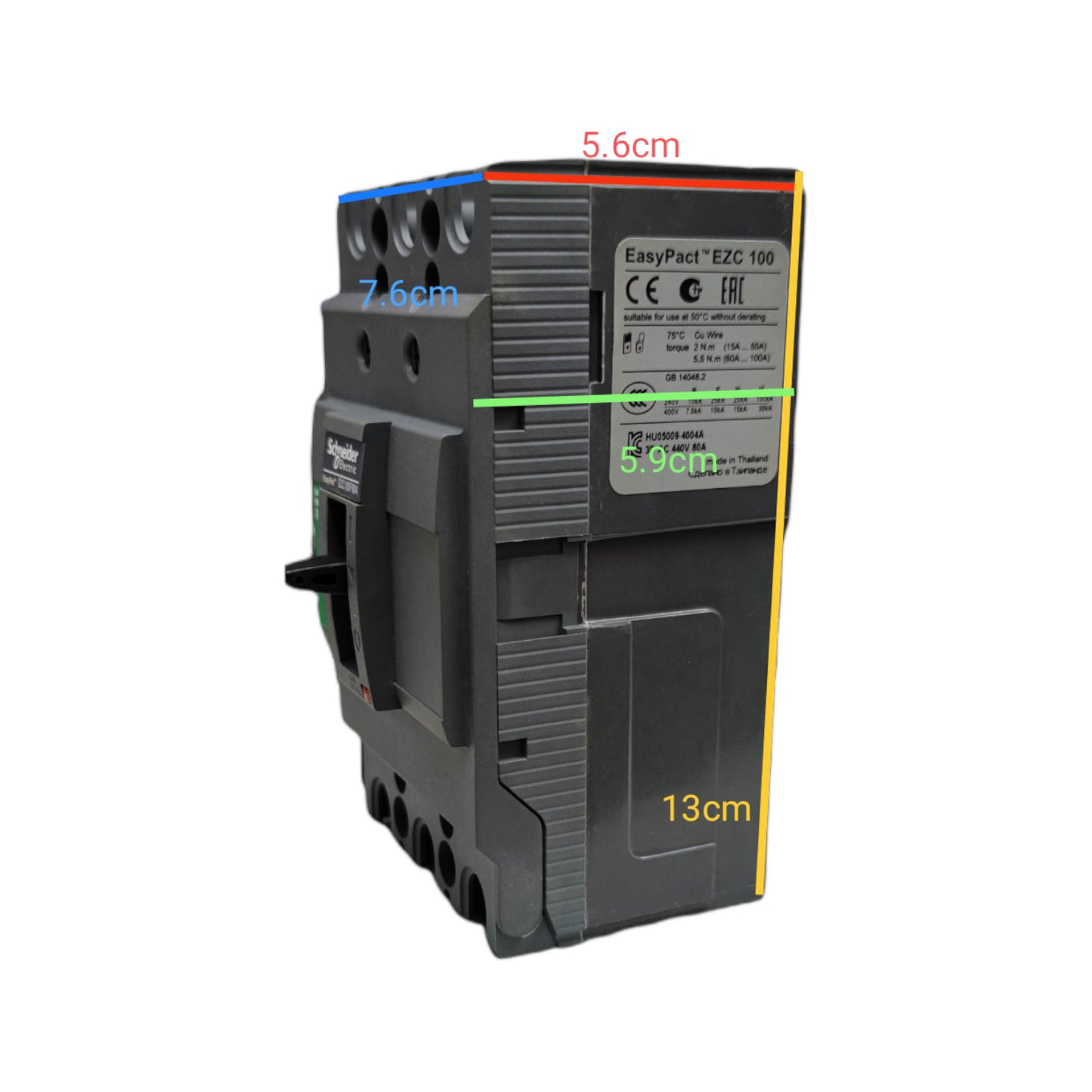 Schneider 25A 3 Pole 5KAIC 220V 100AF Industrial Circuit Breaker Type MCCB Molded Case Circuit Breaker Easy Pact EZC100F3025