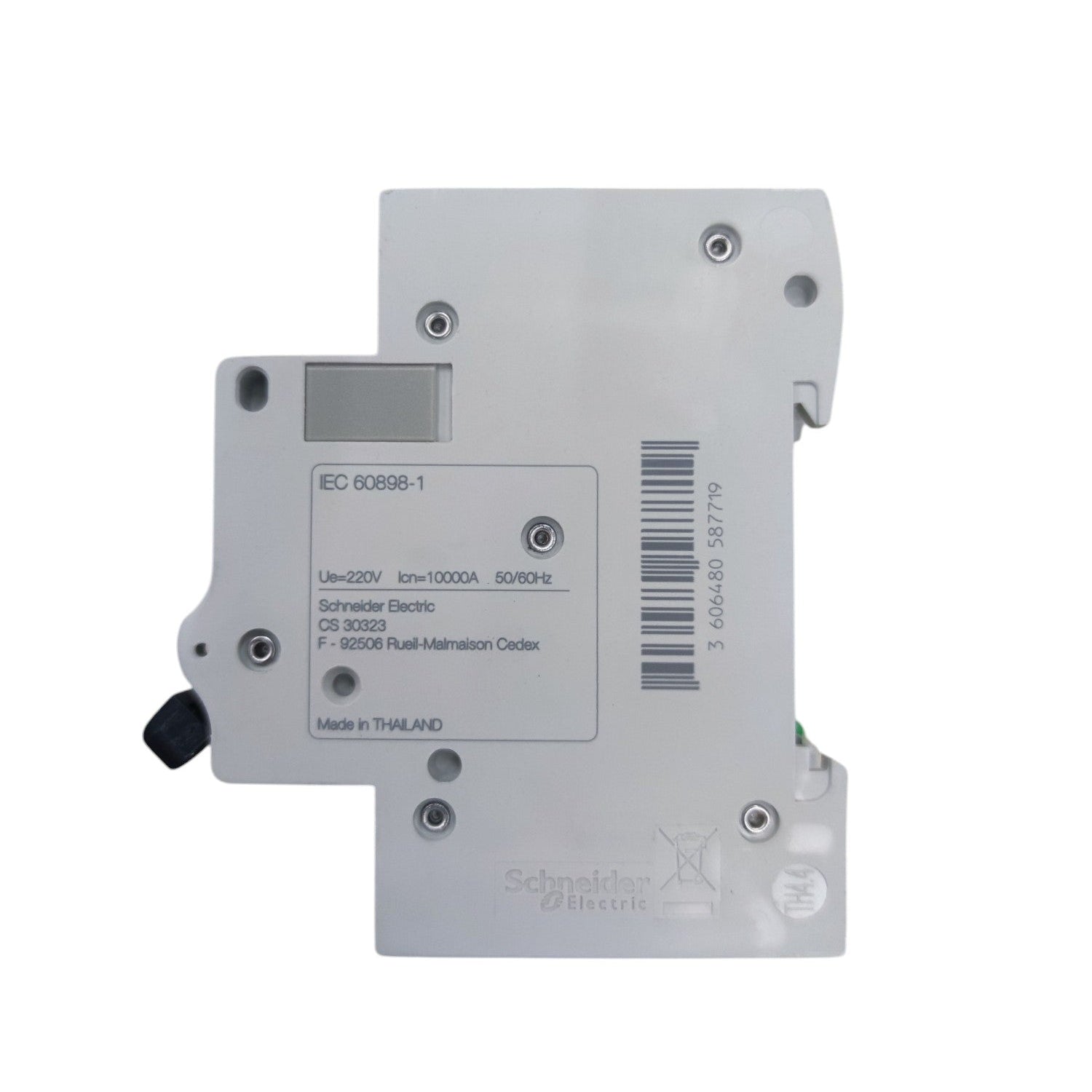 Schneider 40A 2 Pole 6KAIC Miniature Circuit Breaker with white casing for electrical safety