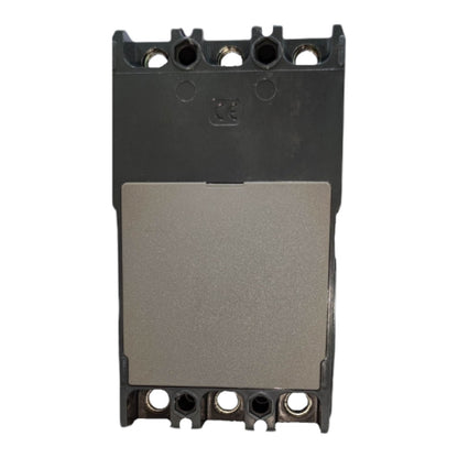 An industrial electrical contactor or relay component with a black plastic housing and a large metallic silver center plate, shown against a plain white background.
