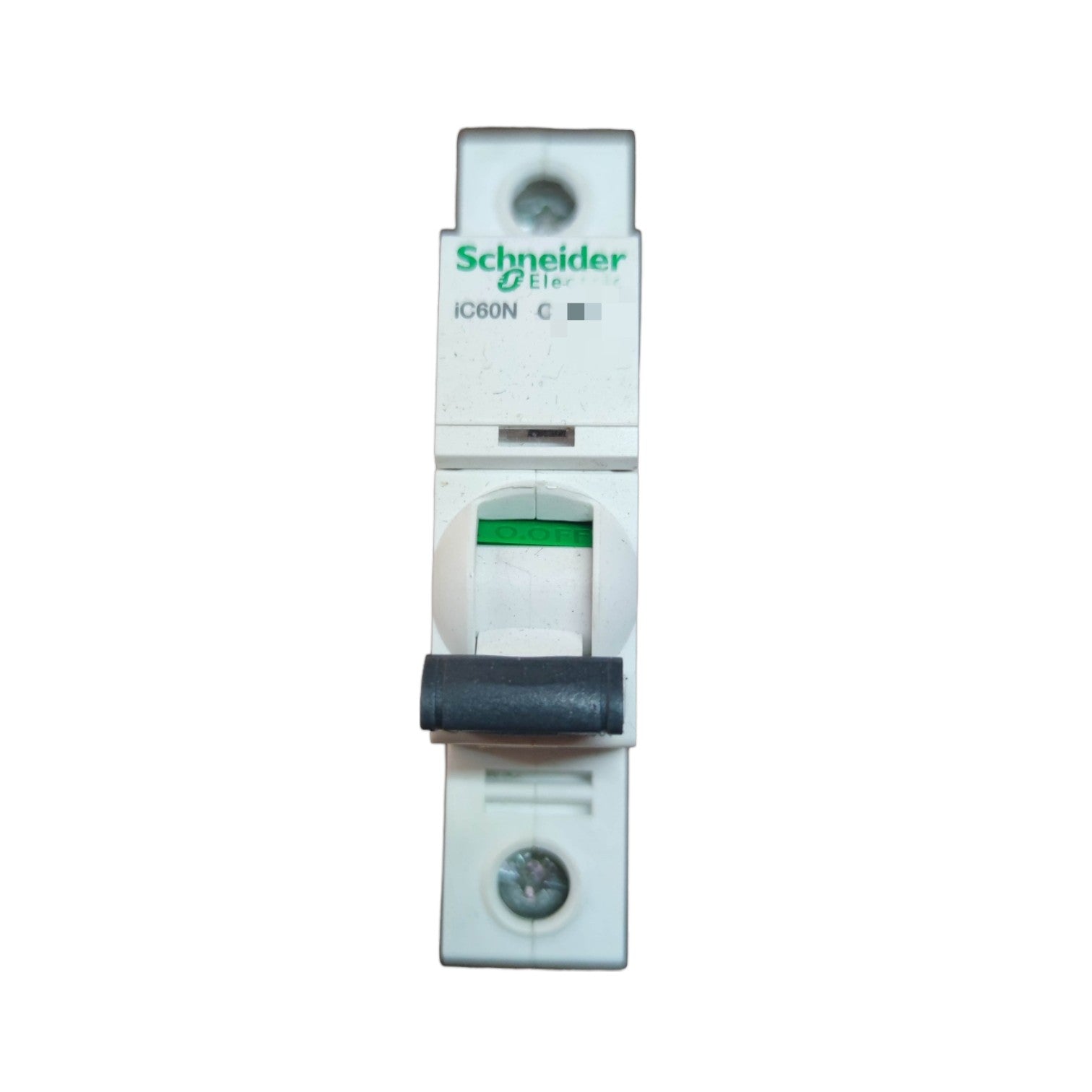 Schneider Electric circuit breaker on a white background