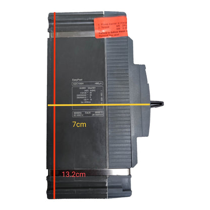A black industrial electronic module shown on a white background with overlaid dimension lines and text indicating 7 cm width and 13.2 cm height.