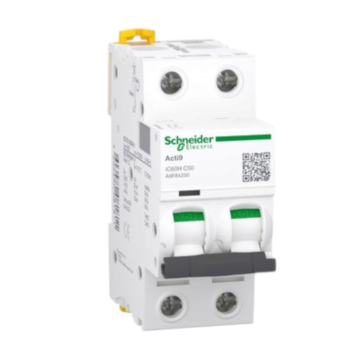 Schneider 50A 2 Pole 30KAIC 220V Miniature Circuit Breaker MCB A9F84250 iC60H C 50A IEC/EN 60898-1