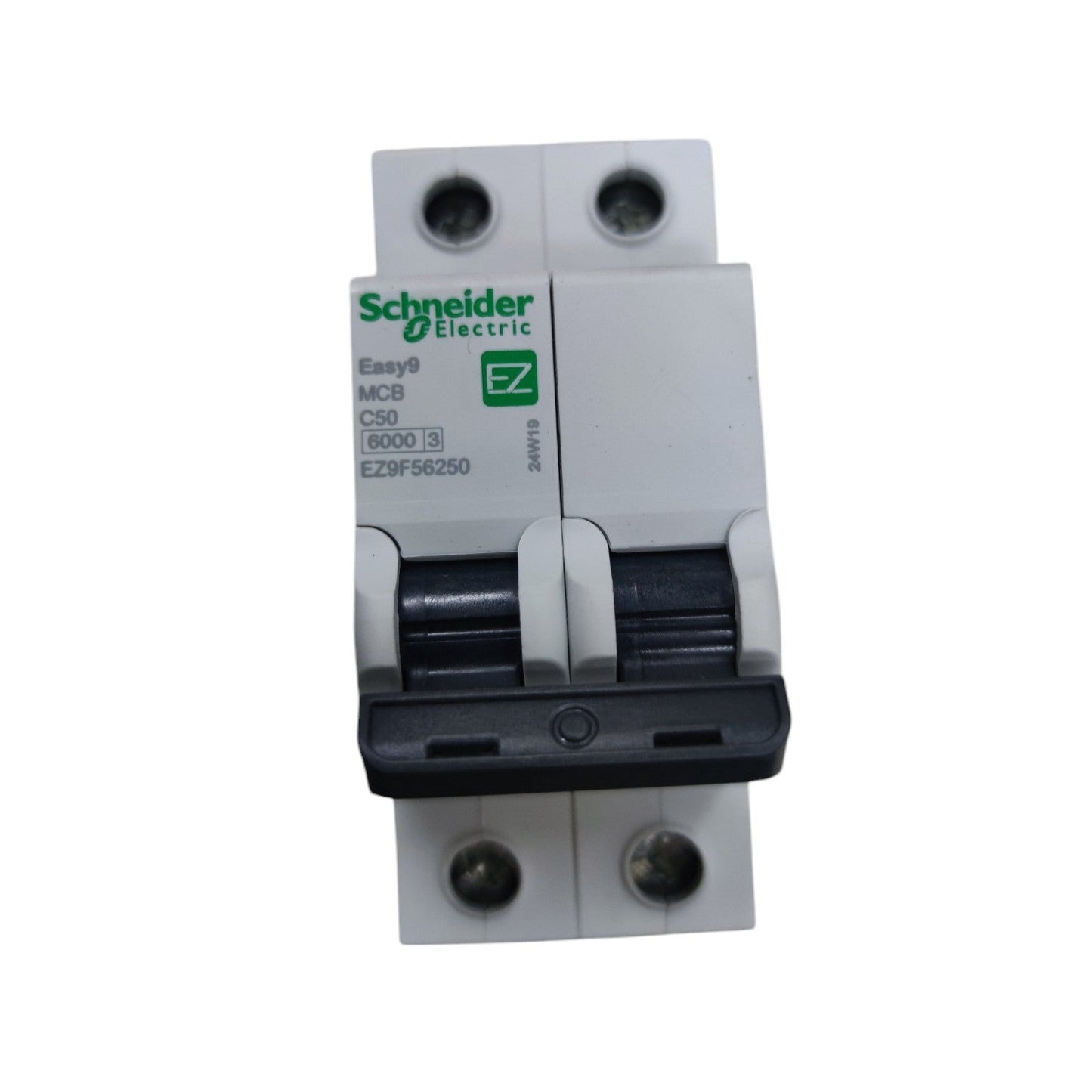 Schneider Electric circuit breaker on a white background