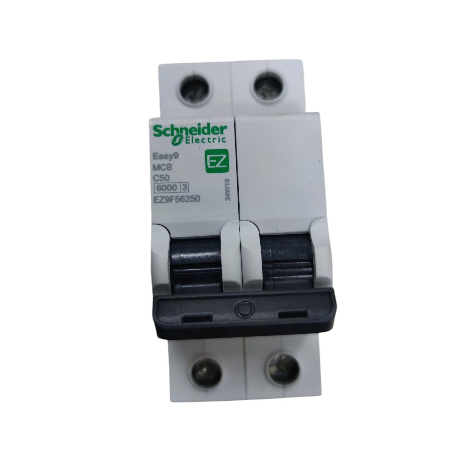 Schneider Electric circuit breaker on a white background