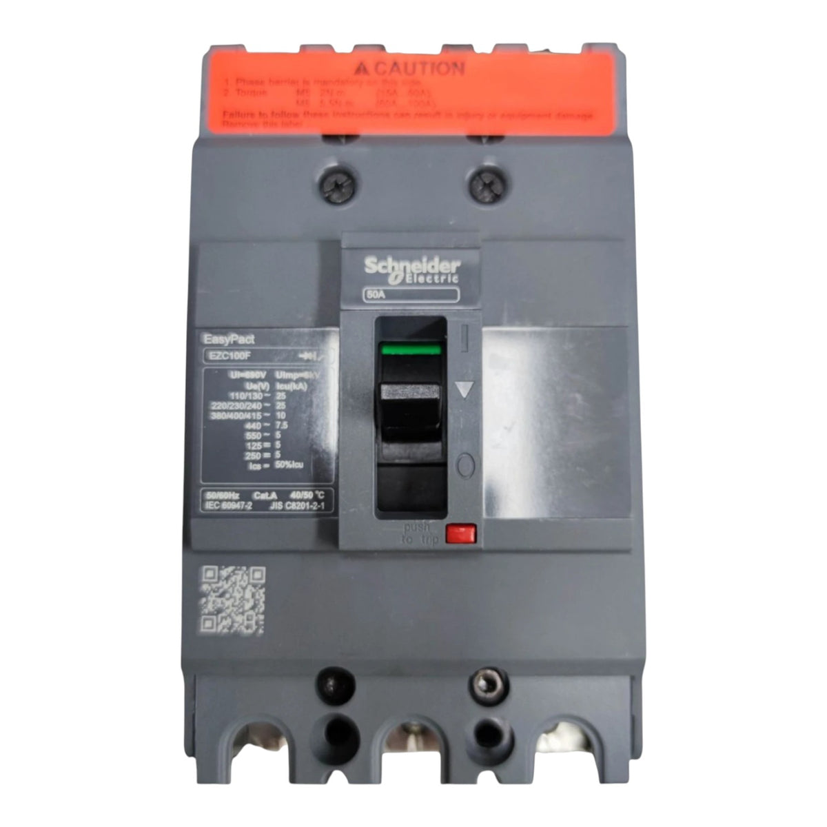 Schneider 50A 3 Pole 5KAIC 220V 100AF Industrial Circuit Breaker Type MCCB Molded Case Circuit Breaker Easy Pact EZC100F3050 I Electx Electrical Supply
