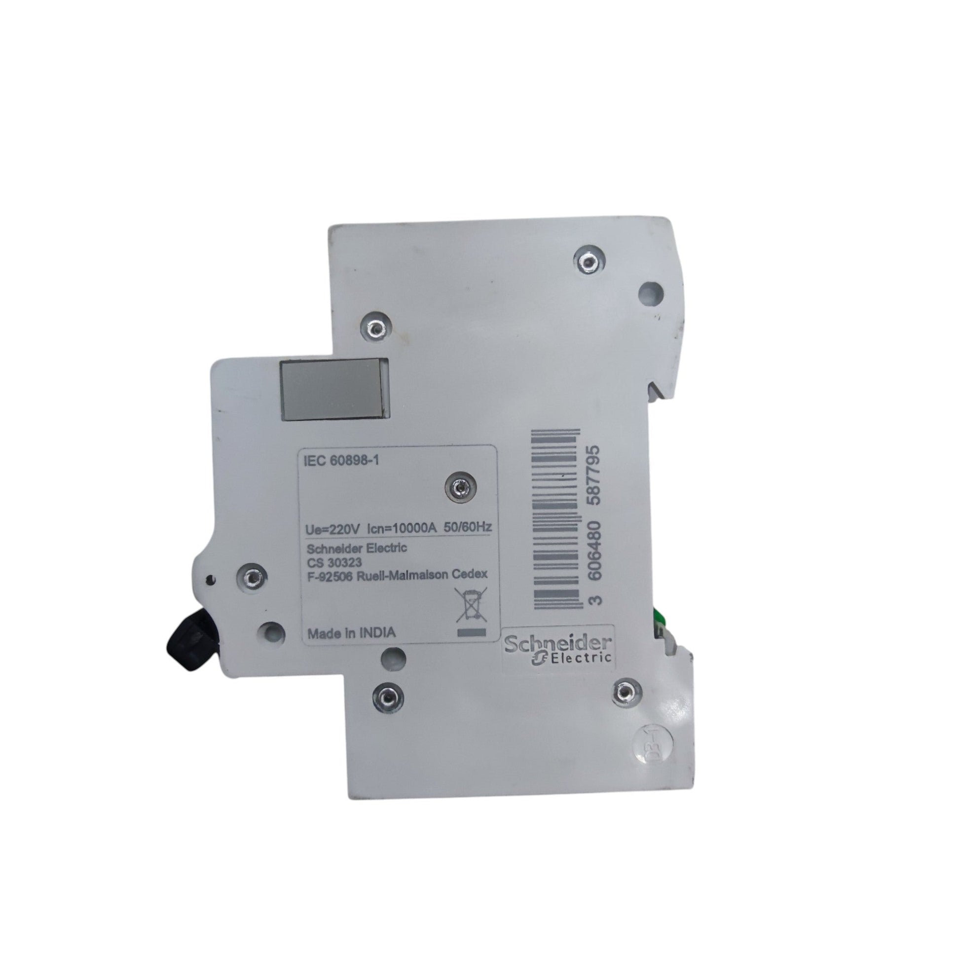 Electrical switch or breaker with Schneider Electric branding on a white background