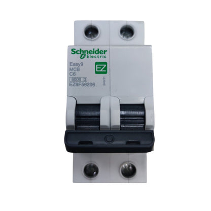 Schneider Electric circuit breaker on a white background