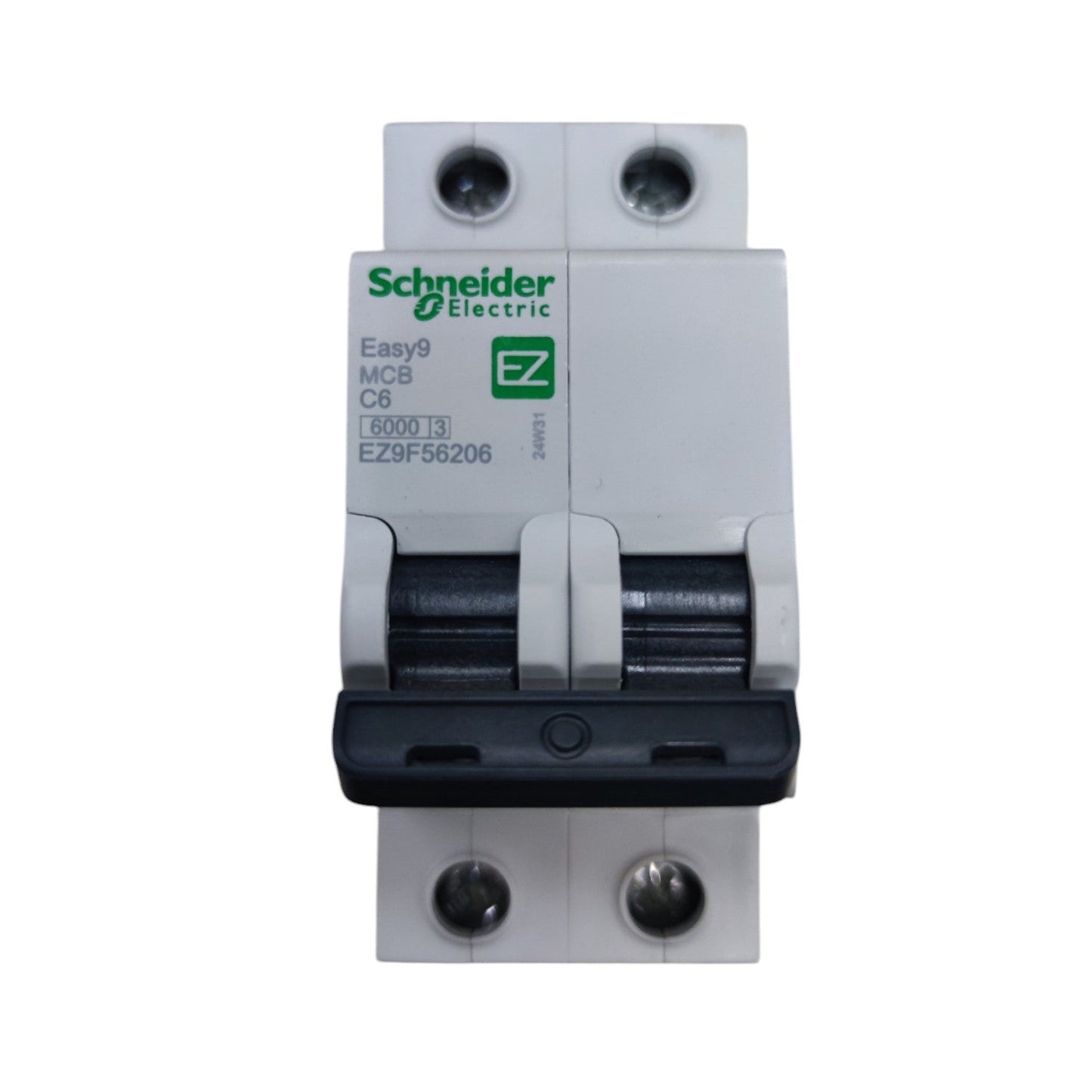 Schneider Electric circuit breaker on a white background