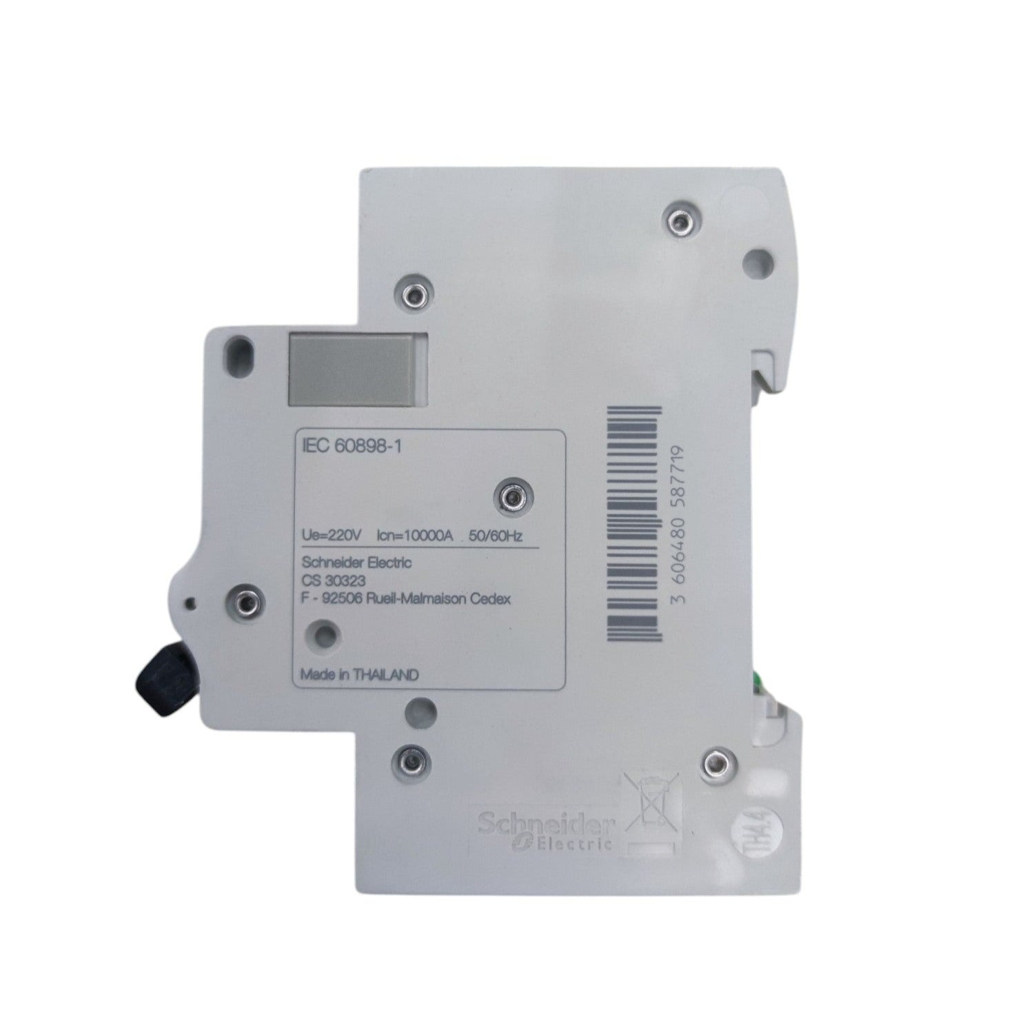 Electrical breaker panel with Schneider Electric branding on a white background