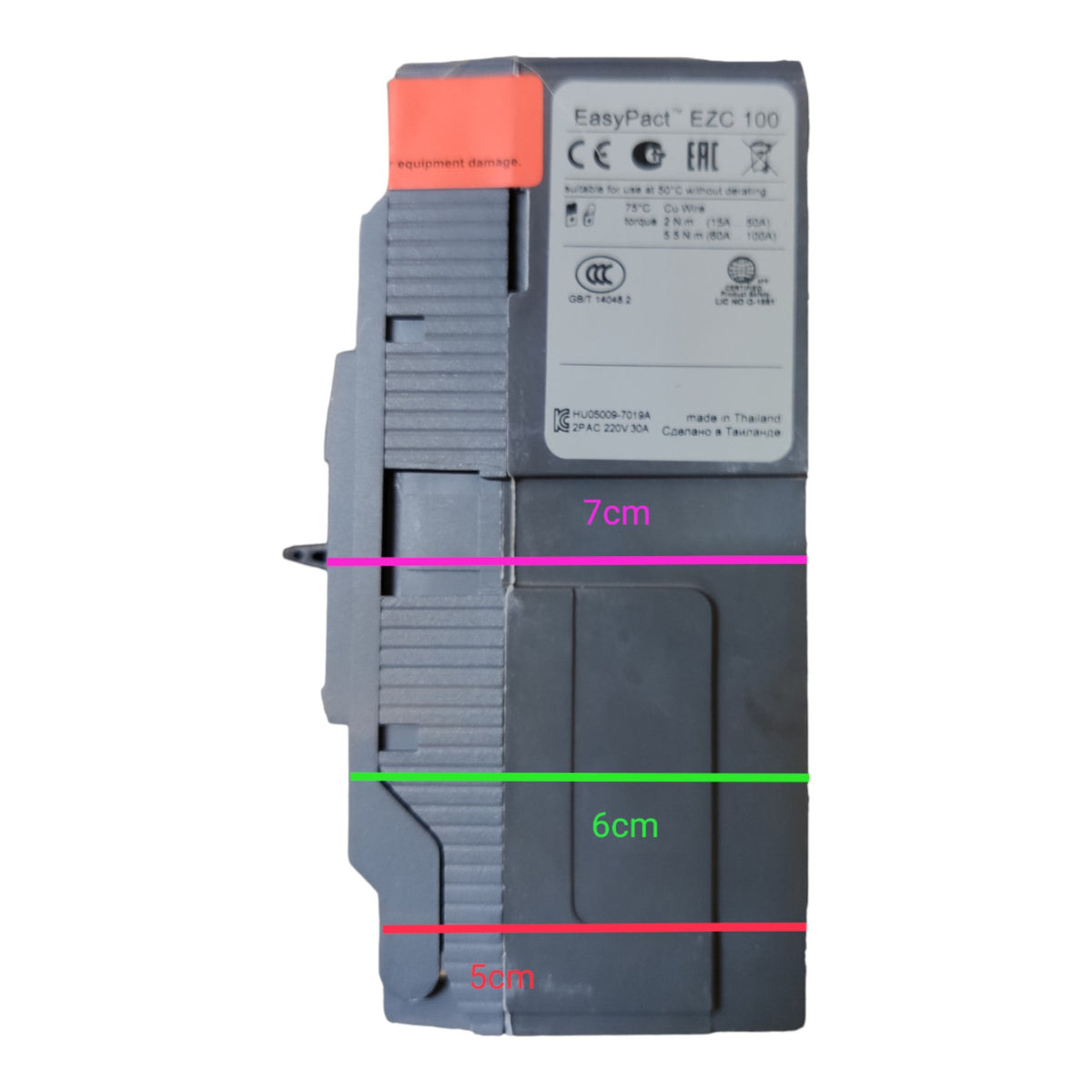 Schneider 75A 2 Pole Breaker Industrial Easy Pact Single Phase Industrial Circuit Breaker 25KAIC 250V MCCB EZC100H2075 I Electx Electrical Supply