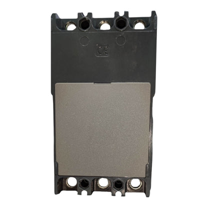 A black plastic electrical contactor or relay component with a large brushed silver metal plate on the front, shown against a plain white background.