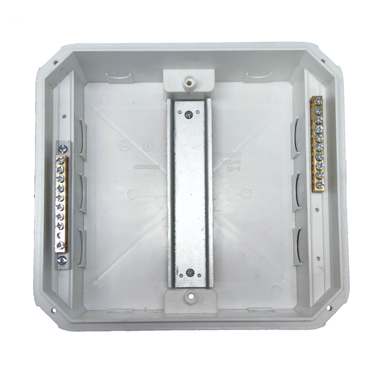 Schneider 8 Ways Distribution Panel IP40 electrical circuitry part white enclosure with metal mounting bracket