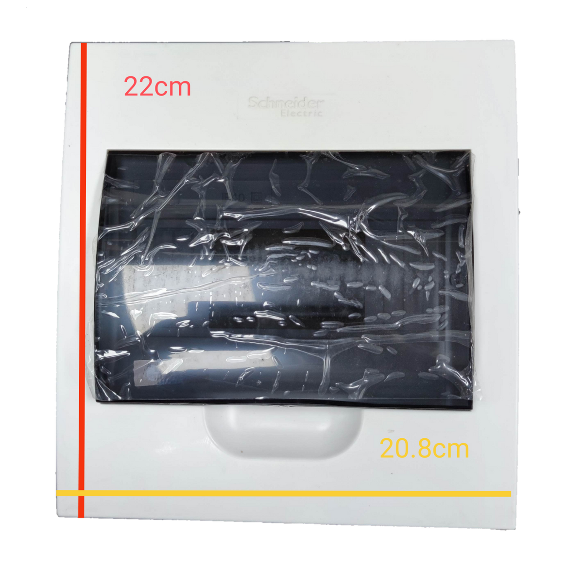 Schneider 8 Ways Distribution Panel IP40 with transparent black cover and white frame