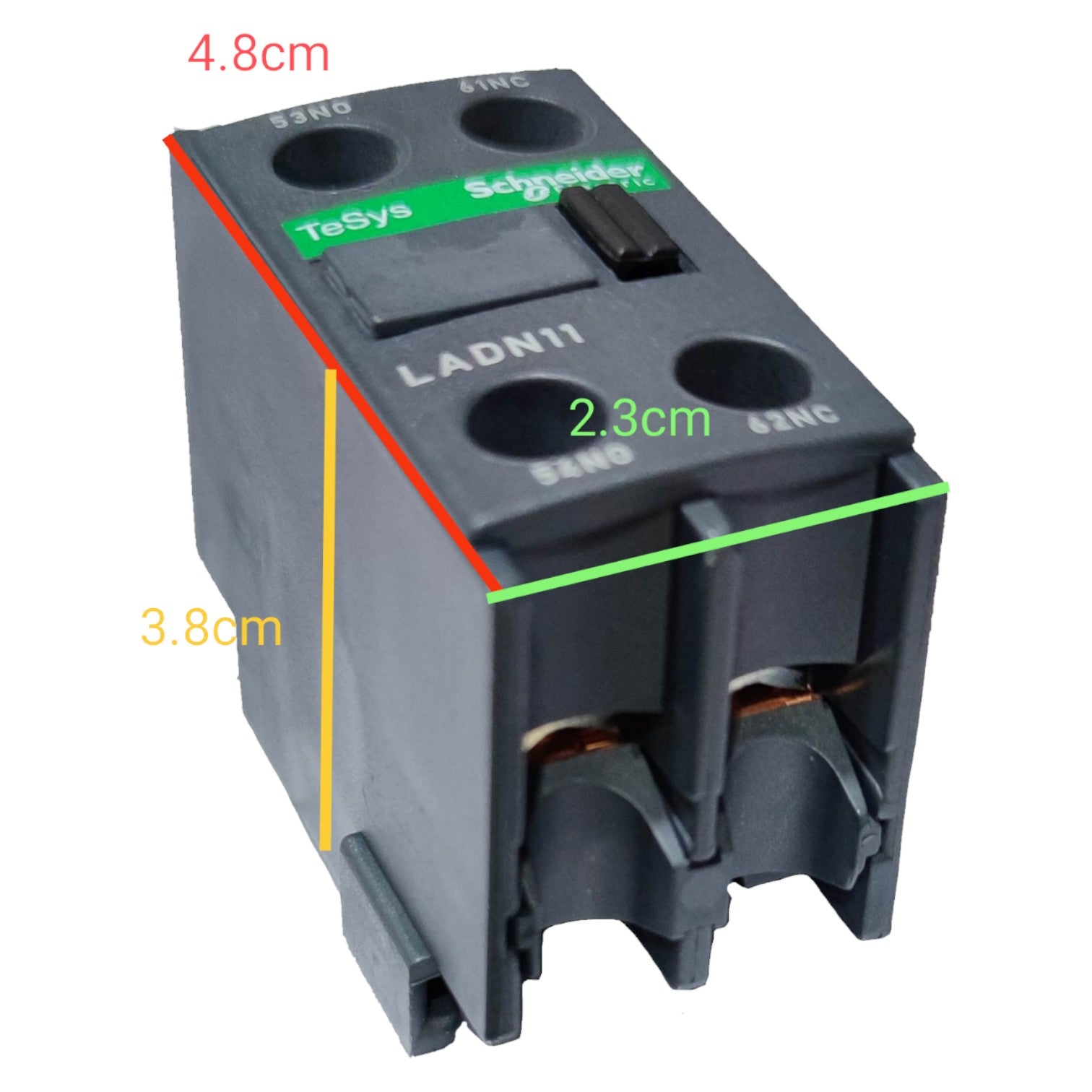 Schneider Auxiliary Contact For Magnetic Contactor Top Mount 1NO + 1NC LADN11 Electx Electrical Supply