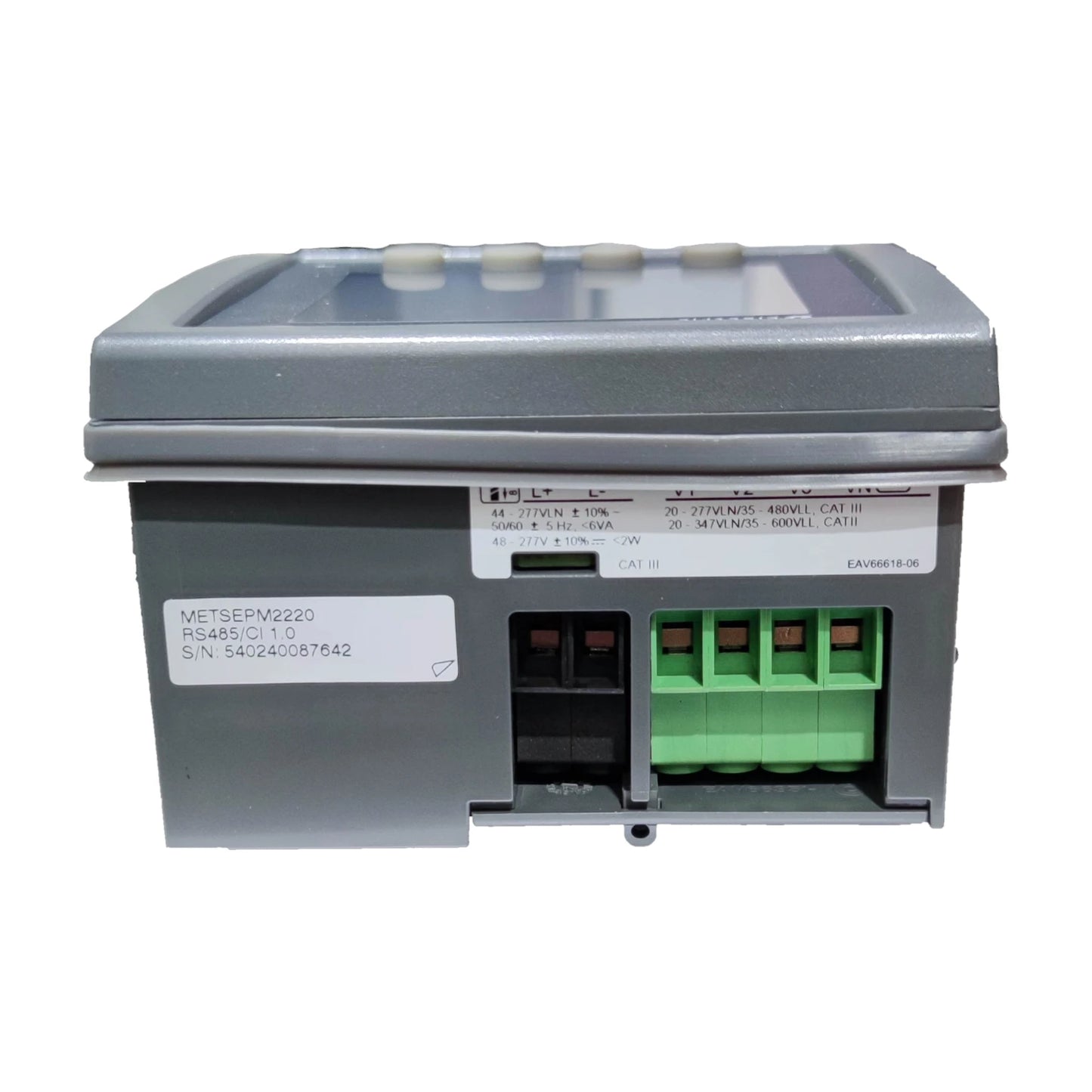 Schneider Digital Power Meter METSEPM2220 3 Phase 35 to 480V AC And 20 to 277V AC Between Phases and Neutral Easy Logic PM2220