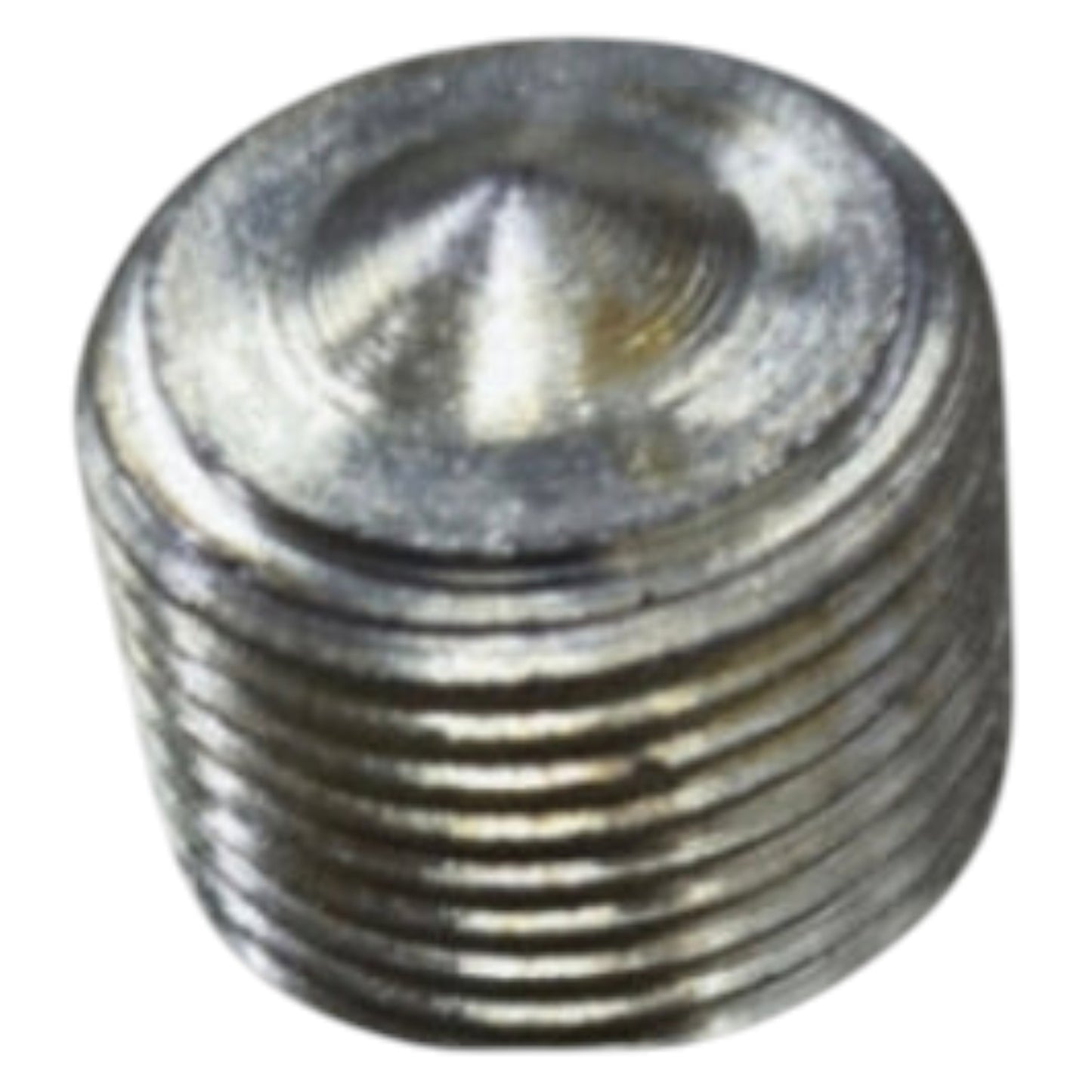 Metal screw thread on a white background