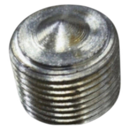 Metal screw thread on a white background