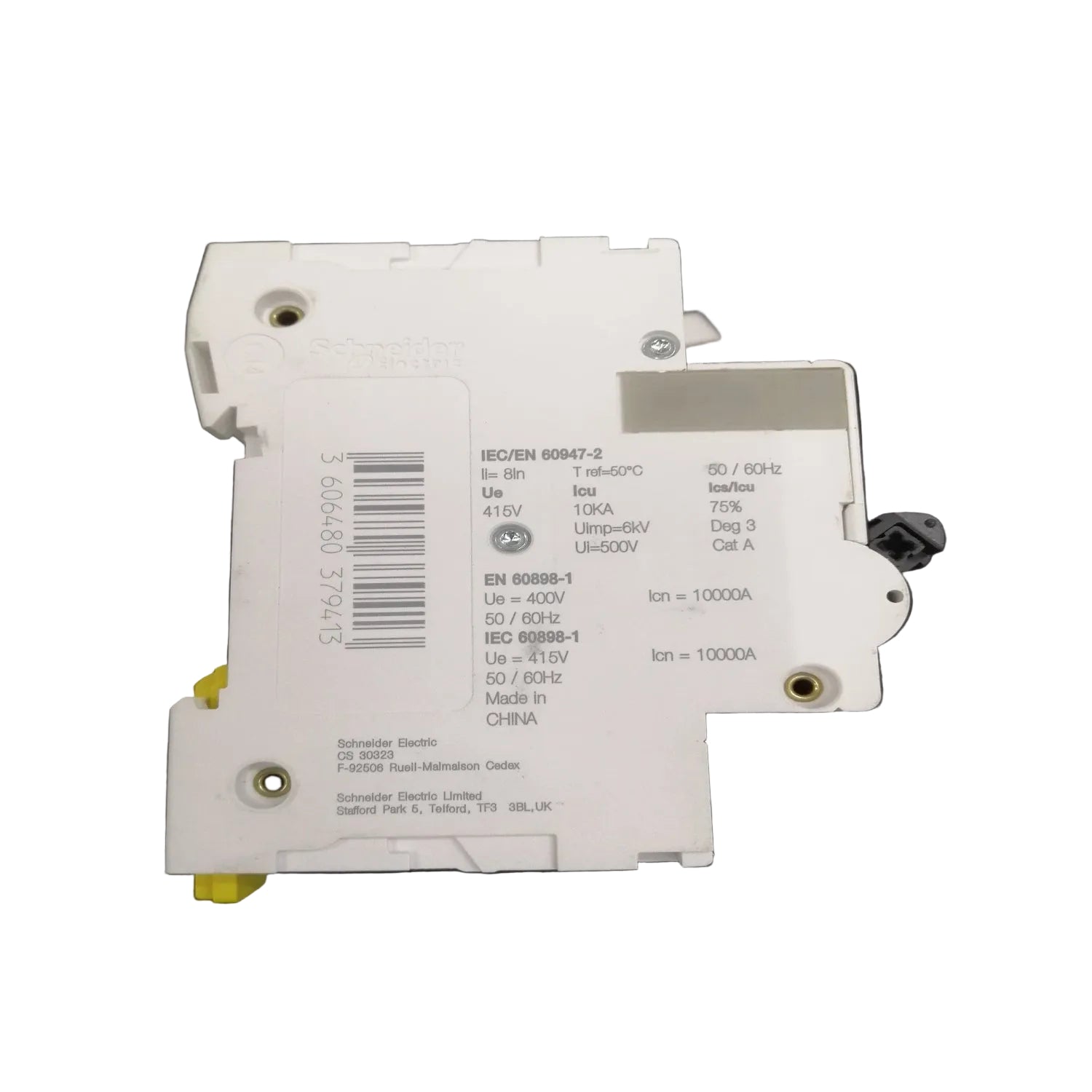 Schneider MCB C120N Circuit Breaker 3P 125A C curve 15kA 220V 10kA 415V A9N18369