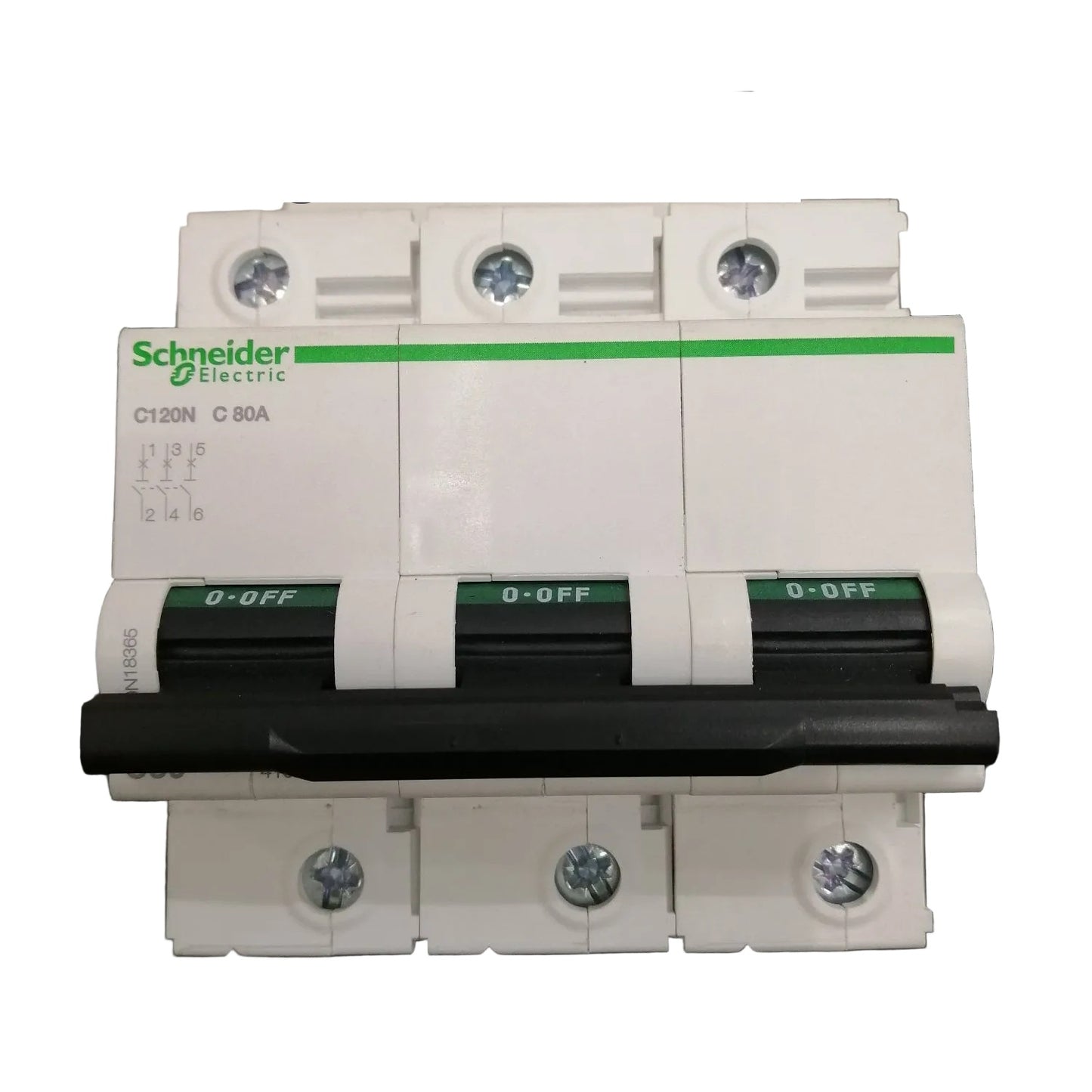 Schneider 80A 3Pole 10 KAIC 220V MCB C120N Circuit Breaker C curve 15kA A9N18365 IEC/EN 60898-1