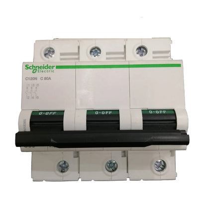 Schneider 80A 3Pole 10 KAIC 220V MCB C120N Circuit Breaker C curve 15kA A9N18365 IEC/EN 60898-1