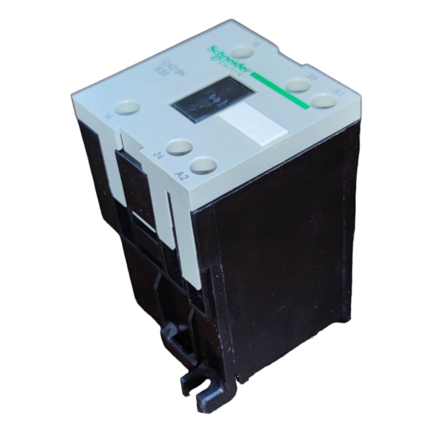 Electrical contactor on a white background