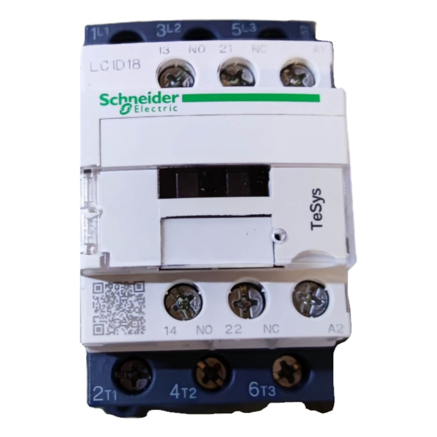 Schneider Electric contactor on a white background