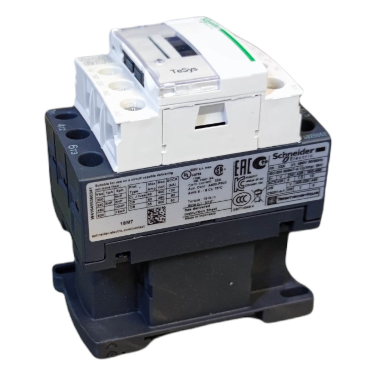 Schneider Magnetic Contactor 18A 220V Coil LC1D18M7, LC1D18
