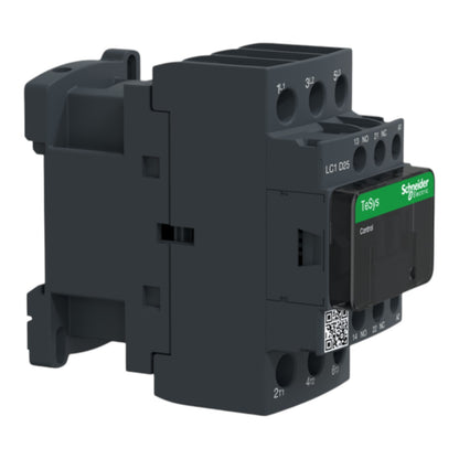 Schneider Magnetic Contactor 25A 24V DC Coil LC1D25BD, LC1D25 Electx Electrical Supply