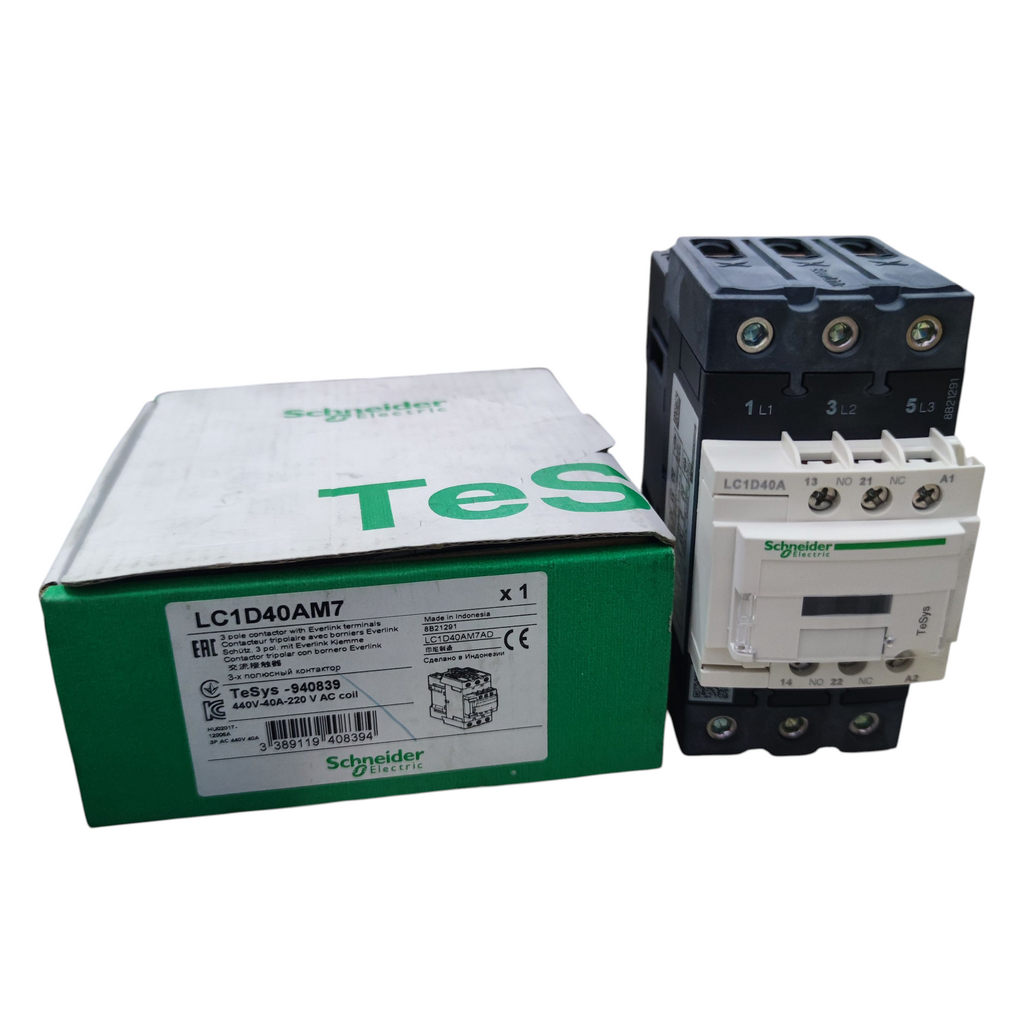 Schneider Magnetic Contactor 40A 220V Coil SE-LC1D40M7 LC1D40
