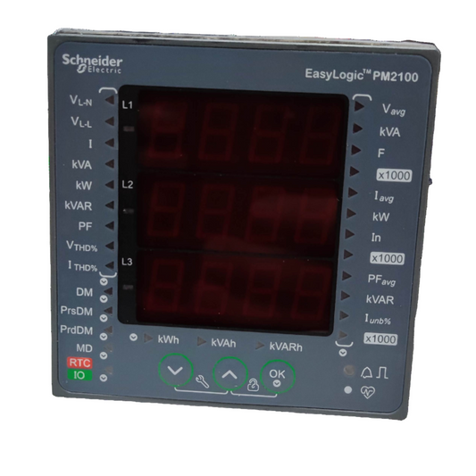 Schneider Power Meter METSEPM2130 Easy Logic Schneider PM2130 48-277V Single Phase Metering Electx Electrical Supply